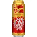 Liquid Death Iced Tea, Rest in Peach - 19.2 fl oz