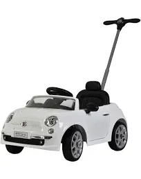 Best Ride On Cars Fiat 500 Push Car, White 37 x 19 x 12 inches, Large, White