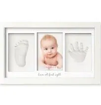 KeaBabies Baby Handprint & Footprint Keepsake Duo Frame