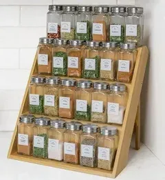 Latitude Run Organic Bamboo Spice Rack Organizer