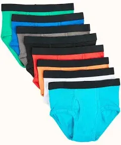 Trimfit Boys Soft 100% Cotton Tagless Briefs Underwear, Various Pack Size Options (8 Pack or 16 Pack)