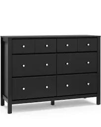 Storkcraft Horizon Black 6-Drawer 47.88 in. Wide Dresser 03686-00B