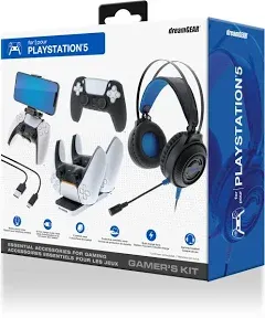 dreamGEAR Gamers Kit for Playstation 5: Gaming Headset with 50mm Drivers And Mor