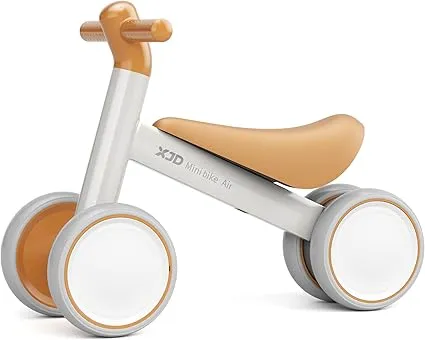 XJD Baby Balance Bikes Bicycle Baby Toys for 1 Year Old Boy Girl 10 Month -36 Months Toddler Bike Infant No Pedal 4 Wheels First Bike or Birthday Toys Children Walker (Brown-1)