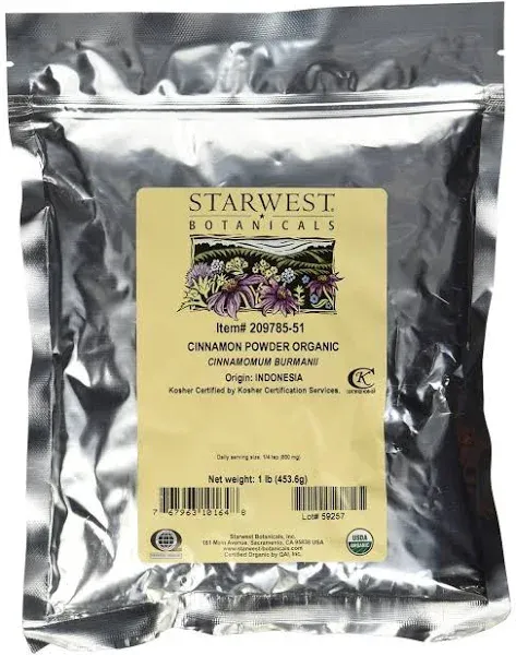 Starwest Botanicals Cinnamon Powder Organic