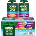 Gogo Squeez Active Fruit Blend with Electrolytes | 18-Count Variety Pack | Blueberry Strawberry Lemon & Strawberry Pineapple Orange | Made with Real