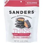 Sanders Small Batch Wonders Thins Dark Chocolate, Sea Salt Caramels (6 oz)