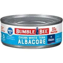 Bumble Bee Tuna in Water, Albacore, Chunk White - 8 pack, 5 oz cans