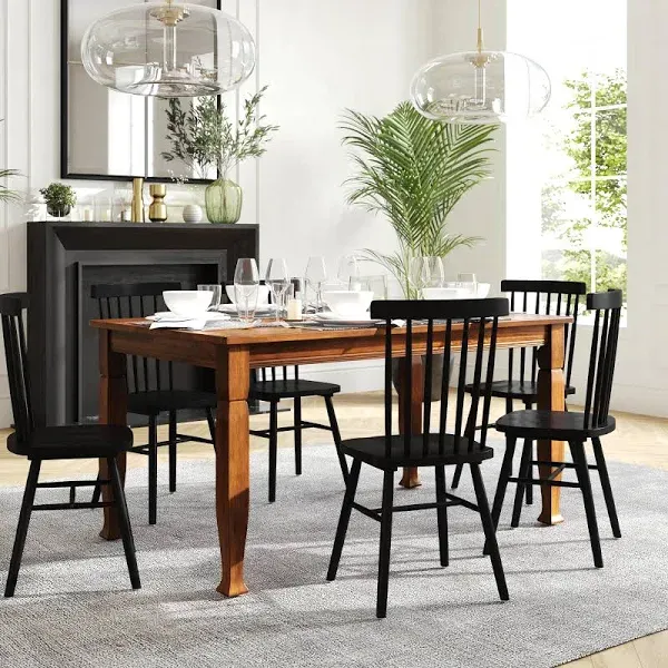 Flash Furniture Grace Solid Wood Dining Table with Turned Wooden Legs KER-T-799