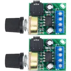 Acxico 2pcs Lm386 10w Mini Power Amplifier Board Audio Amplifier Module Dc 3-12v Volume Adjustable Control