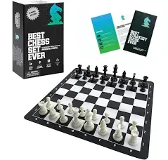 Premium Chess Set Lite Edition with Strategy Guide - Ideal for Kids &amp; Adults