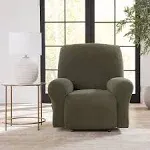 SureFit Stretch Pique Recliner Slipcover - Olive