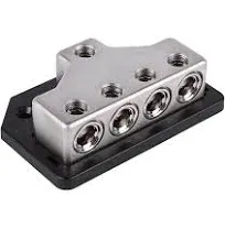 NEW SKAR AUDIO X1 1/0 OR 4 GA INPUT TO X4 1/0 OR 4 GA OUTPUT DISTRIBUTION BLOCK