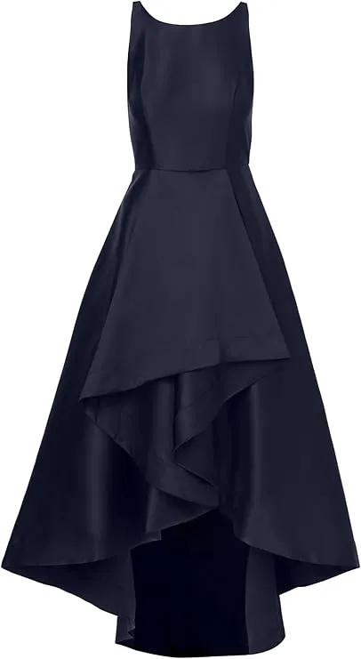 Adrianna Papell Women's Mikado High Low Gown