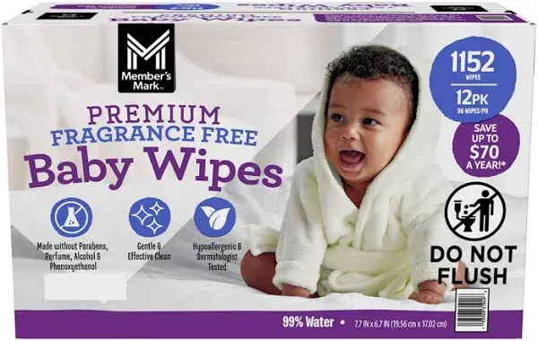 Member's Mark Premium Fragrance-Free Baby Wipes