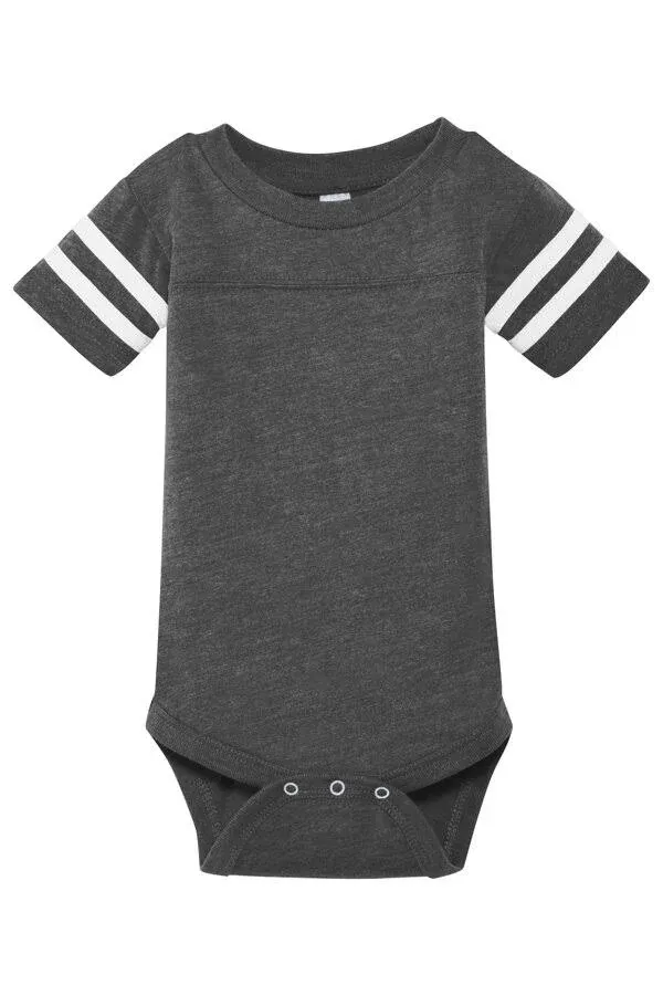 Wholesale Rabbit Skins 4437 Infant Fine Jersey Football Bodysuit - Vintage Smoke ...