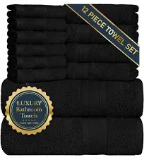 Trident Soft & Plush Luxury Towel Set 100% Cotton 2 Bath Towels 4 Hand Towels 6 Washcloths Highly Absorbent Towels For Bathroom