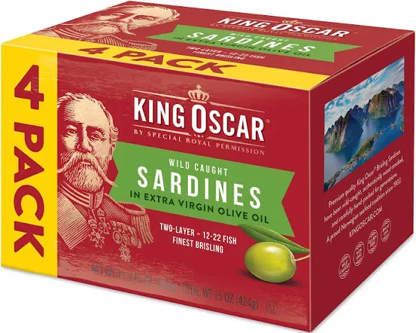 King Oscar Wild Caught Sardines in Extra Virgin Olive Oil