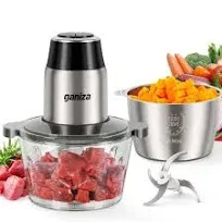 Electric Meat Grinder Food Chopper Processor with 2 Bowls