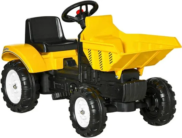 Aosom Kids No Power Ride On Excavator with Manual Control Bucket