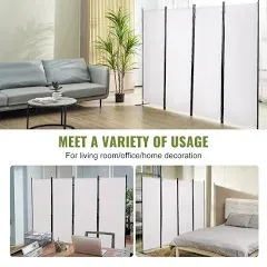 4 Panel Room Divider 5.6ft High Room Dividers Folding Privacy Screens New