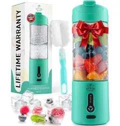 Zulay Kitchen Personal Portable Smoothie Blender That Crush Ice - Aqua