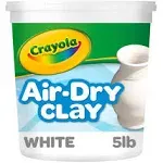 Crayola Air Dry Clay (5lb Bucket), Natural White Modeling Clay for Kids, Sculpting Material, Craft Supplies for Classrooms