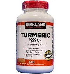 Kirkland Signature Turmeric With Black Pepper 1000 mg (1 lbs)