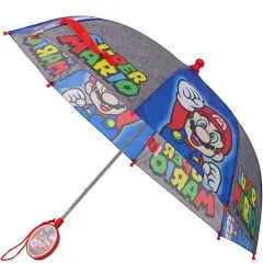 Nintendo Super Mario Kids Umbrella for Boys, Rain Wear for kids Age 3-6