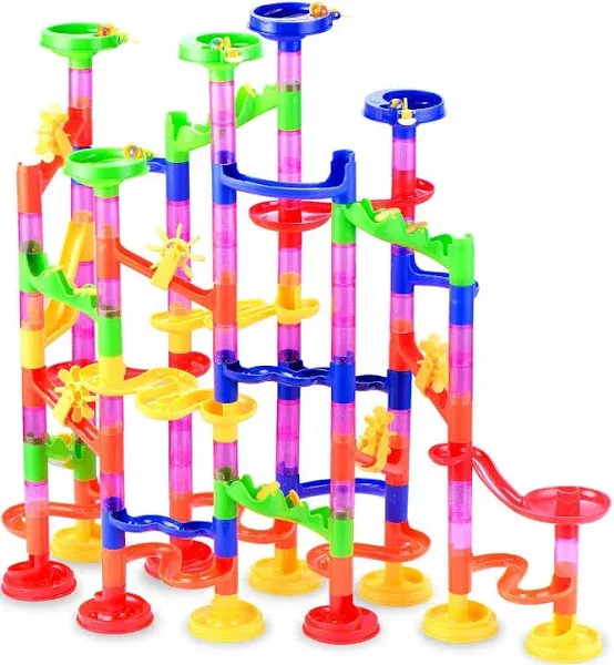 Gifts2U Marble Run Toy, 130Pcs Educational Construction Maze Block Toy Set... 