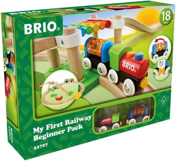 My First Railway - 33727 Beginner Pack | Engaging Wooden Toy Train Set for To...