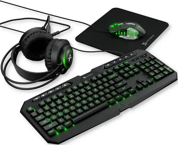 Gaming Keyboard and Mouse and Headset and Mouse Pad, X9 Performance 4 in 1 RGB Gaming Bundle Set Up - Gaming Mouse and Keyboard Combo Kit Works with Xbox One, PS5, PS4