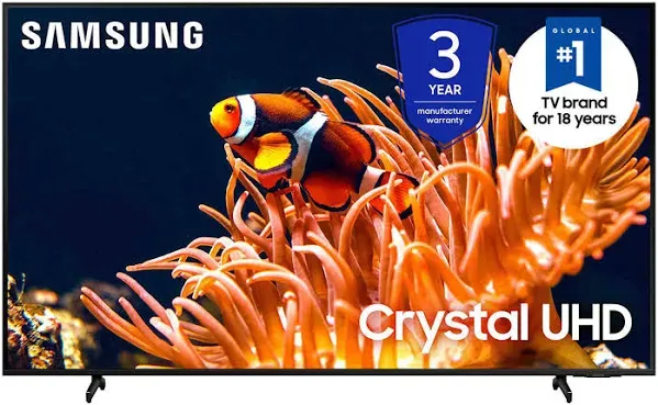 SAMSUNG 85” Class DU8000 Series Crystal UHD 4K Smart Tizen TV - UN85DU8000DXZA