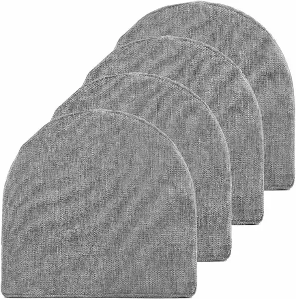 Sweet Home Collection U-Shape Molded Memory Foam Chair Pads With Ties