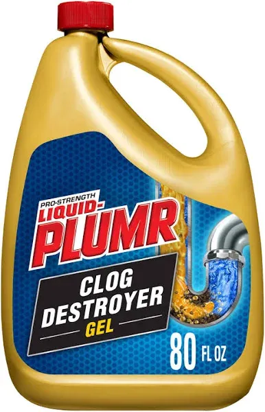 Liquid Plumr Pro Strength Clog Remover, Full Clog Destroyer, 32 Fluid Ounces (Pack of 3)