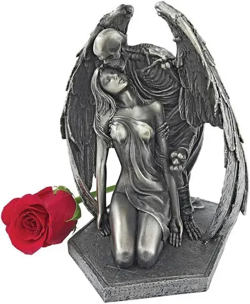 Design Toscano Kiss of Death Winged Skeleton Statue