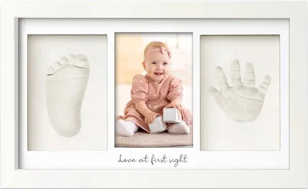 KeaBabies Baby Handprint & Footprint Keepsake Duo Frame