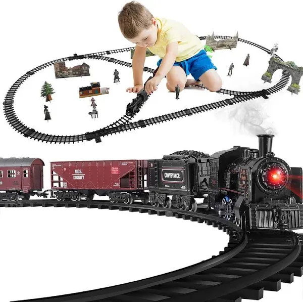 Metal Alloy Model Train Set, Electric Train Toy for Boys Girls, with Realisti...