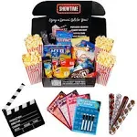 Movie Night Basket Gift Set Popcorn Candy Snacks Bingo and More 33 Items Movie Night Gift Box Gift Basket for Date Nig