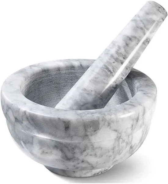 Mortar and Pestle Set Small Grinding Bowl Container for Guacamole, Spices, Salsa, Pesto, Herbs