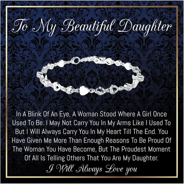 Onepurposegifts Daughter Bracelet Daughter Gift I love you Daughter