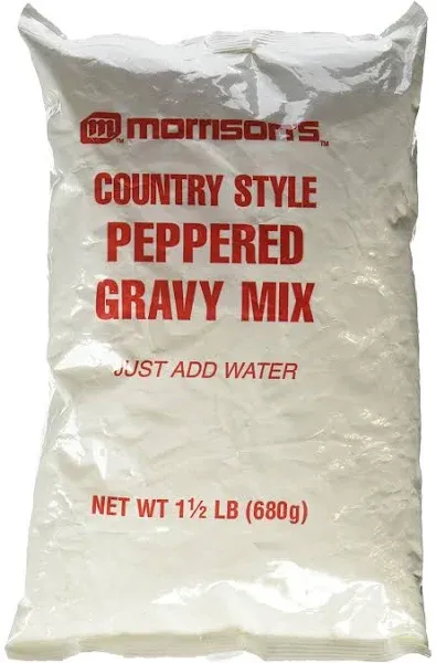 Peppered Country Style Gravy Mix, 2 Large Boxes, (6) 1.5 Lb Individual Bags Total