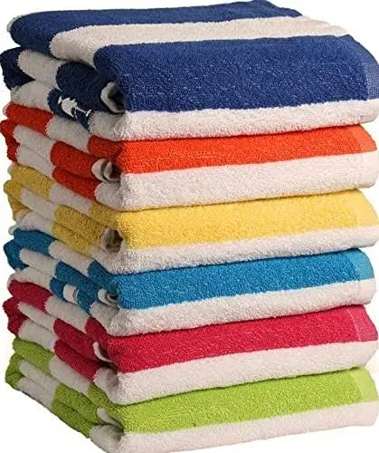 Quba Linen Cabana Stripe Bath Towel