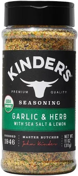 Kinder's Garlic and Herb with Sea Salt and Lemon Pepper Seasoning Blend (8.6 Oz)