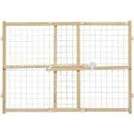 Dogs Wood/wire Mesh Pet Gate By Midwest Homes, 24h X 29-41.5, Natural