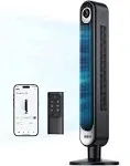  Smart Tower WiFi Voice Control, Works with Alexa/Google, Fan Black Smart WiFi