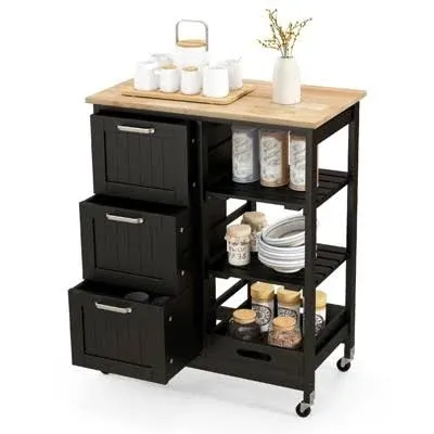 Costway Rolling Kitchen Island Utility Storage Cart