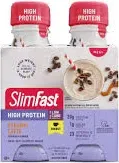 SlimFast Advanced Energy Caramel Latte Shake – Ready to Drink Meal Replacement – 20g of Protein, 11 fl. oz. Bottle, 4 Count (Packaging May Vary)