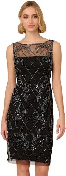 Adrianna Papell Women's Beaded Sheath Dress