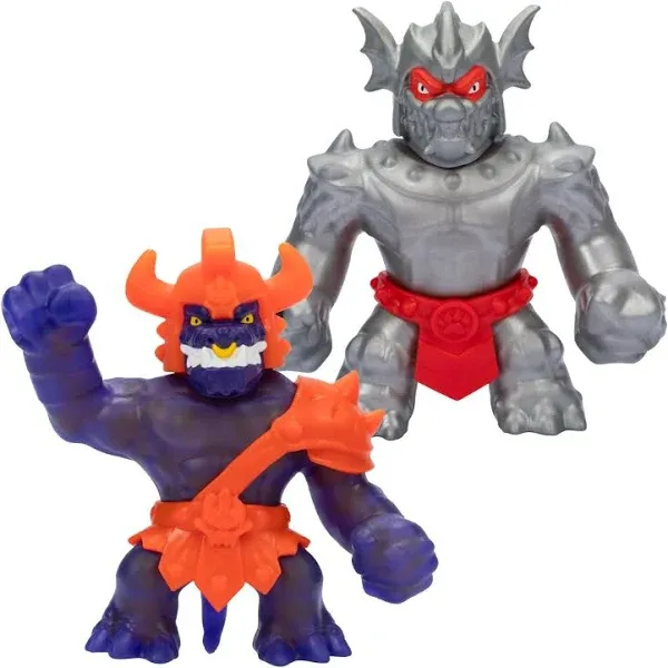 Goo Jit Zu Stretchy Knight Blazagon vs Squishy Corruptagon Figure Set - 2pk